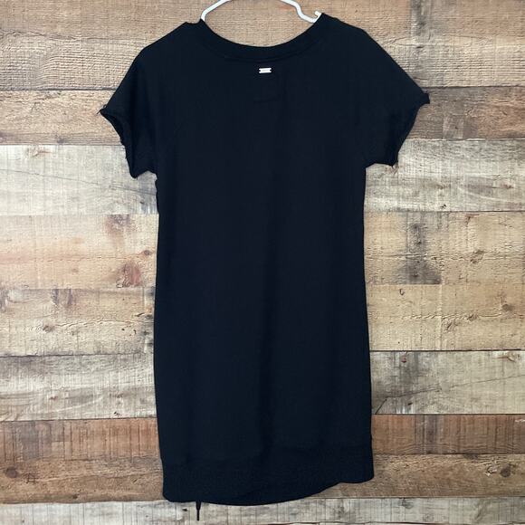 Marc New York Performance T-Shirt Dress Solid Black Lace Up Side Size Medium - Picture 8 of 12